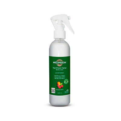 Banho a Seco Megamazon Fast Shower Pitanga e Buriti para Cães e Gatos 240ml