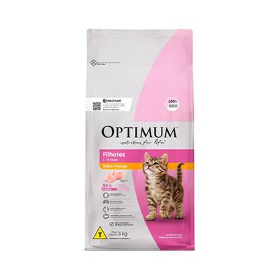 Ração Optimum para Gatos Filhotes De 2 à 12 Meses sabor Frango 3kg