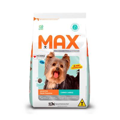 Ração Max para Cães Adultos de Porte Pequeno sabor Carne e Arroz 20kg
