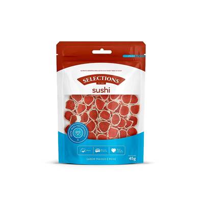 Snack Desidratado Sushi Selections for pets para Gatos 45g