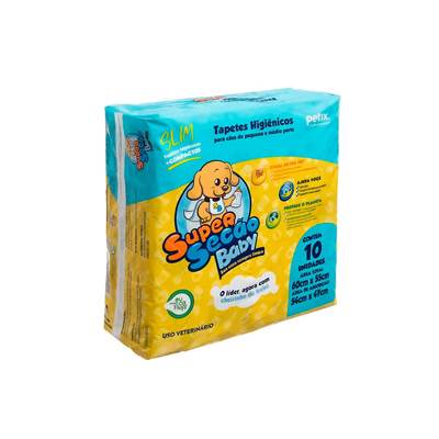 Tapete Higiênico Super Secão Baby Slim para Cães de Porte Pequeno e Médio 30 unidades