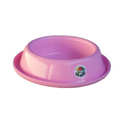 Comedouro Tigela Alumínio Rosa para Cães e Gatos Vida Mansa 700ml