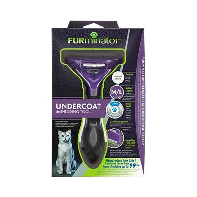 Escova New Furminator M/G para Gatos de Pelo Curto U
