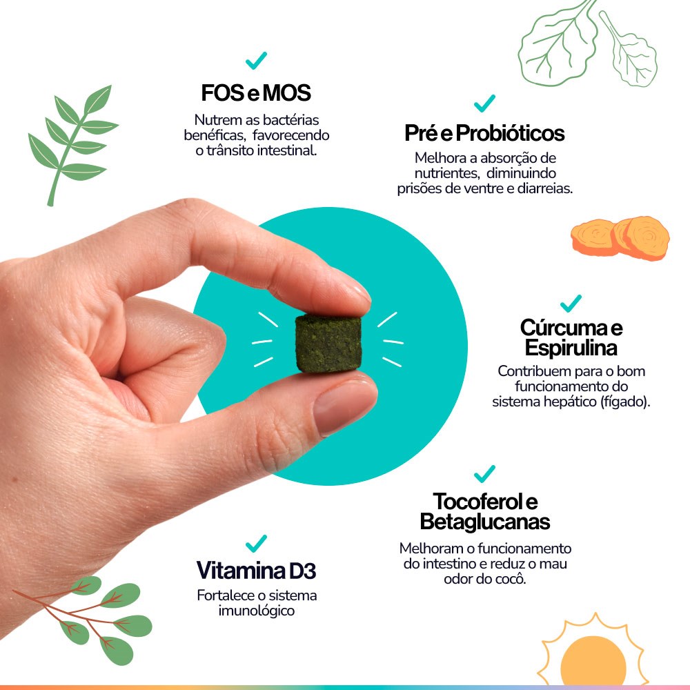 Suplemento Alimentar Buddy Nutrition Digestão & Flora Intestinal Sabor Carne Suína para Cães