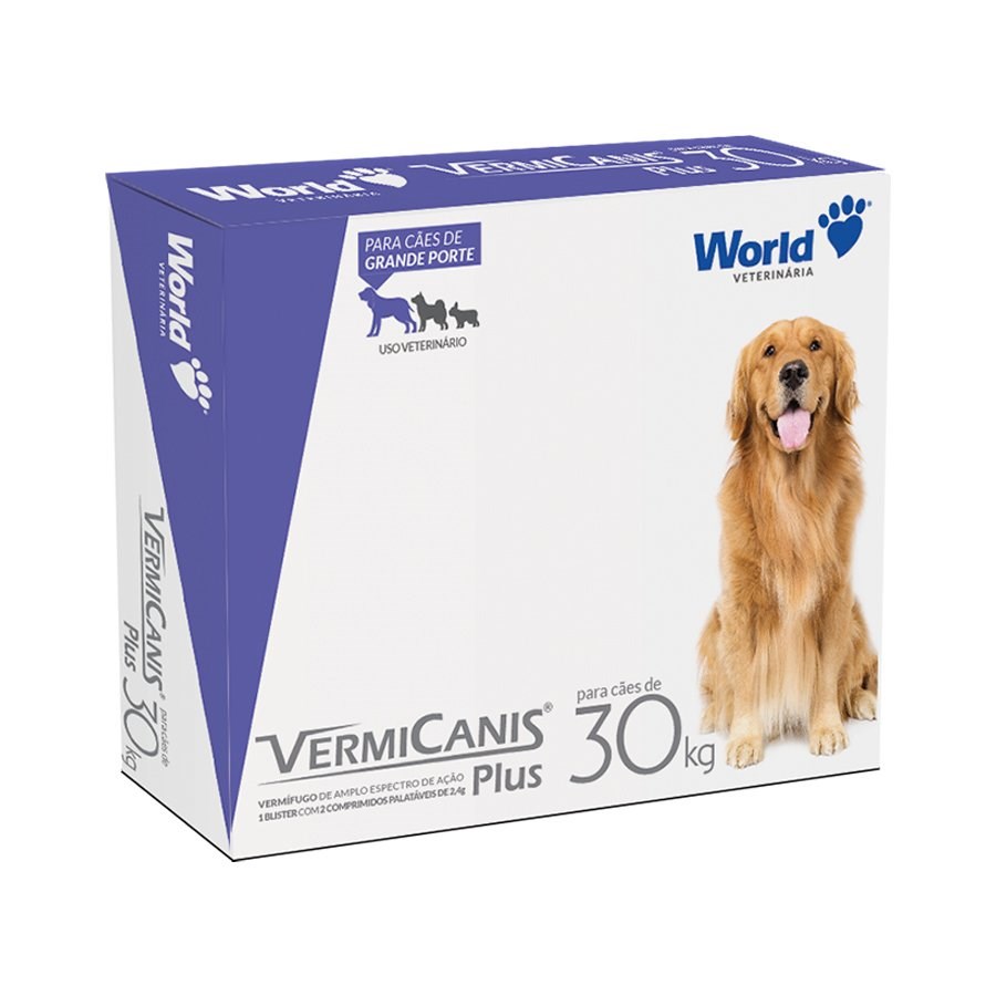 Vermífugo VermiCanis Plus para Cães de 30kg