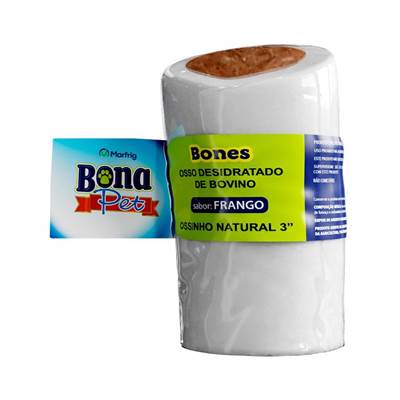 Osso Bonapet Natural Recheado Sabor Frango 3 Cm U