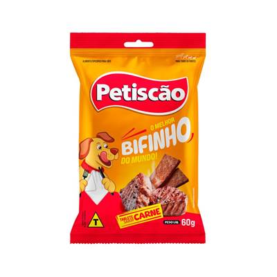 Bifinho Mastigável Petiscão sabor Carne 60g