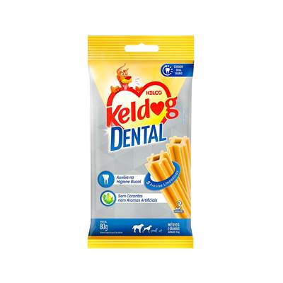 Snack Keldog Dental para Cães Adultos de Porte Médio e Grande