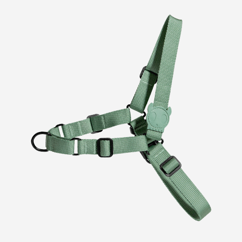 Peitoral para Cachorros Antipuxão Army Green M