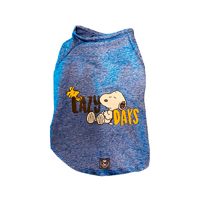Camiseta Zooz Pets Snoopy Lazy Days Azul para Cães GG