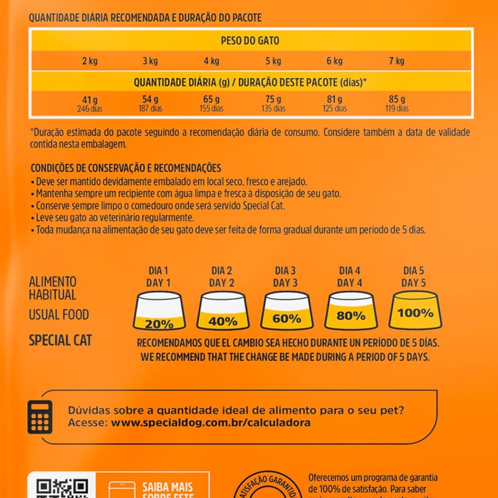 Ração Special Cat para Gatos Adultos Sabor Carne