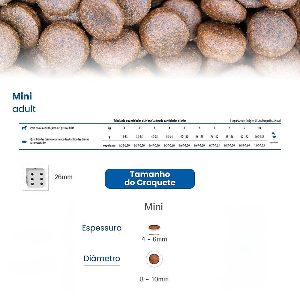 Ração N&D White para Cães Adultos de Raças Mini e Pequenas Sabor Merluza, Spirulina e Erva Doce 
