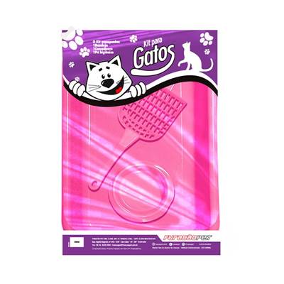 Kit Higiênico Furacão Pet 3 Peças Rosa para Gatos U