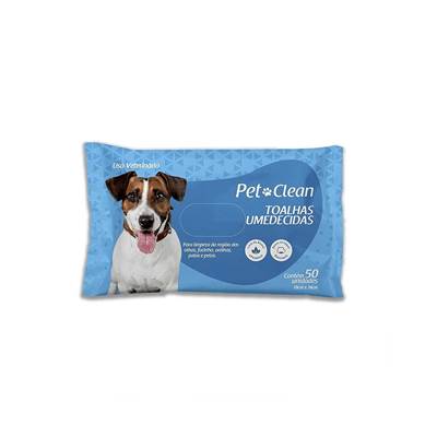 Toalha Umedecida Pet Clean 50 unidades