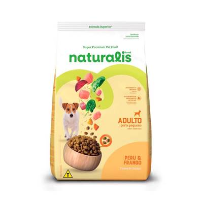 Ração Naturalis para Cães Adultos de Porte Pequeno Sabor Peru e Frango 10,1kg