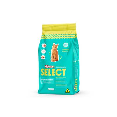 Ração Quatree Select para Gatos Castrados Sabor Frango e Arroz 10,1kg