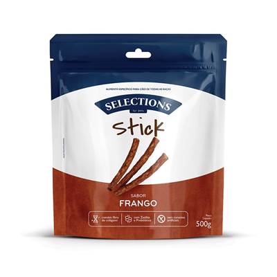 Bifinho Selections For Pets Stick para Cães Sabor Frango 500g