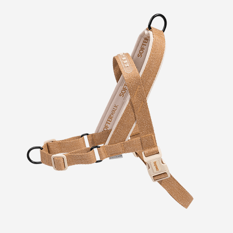 Peitoral Antipuxão SofterWalk para Cachorros Naturals Dune M