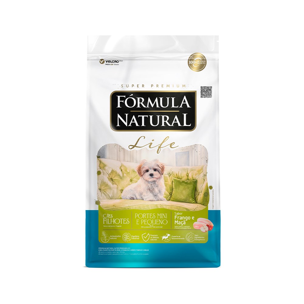 Ração Fórmula Natural Life para Cães Filhotes de Raças Pequenas