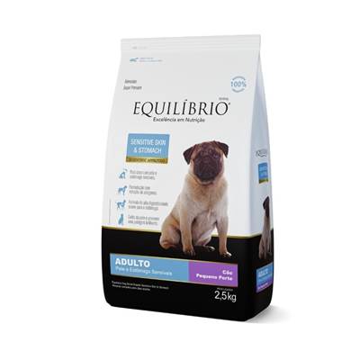 Ração Equilíbrio Sensitive Skin e Stomach para Cães Adultos de Porte Pequeno 7,5kg