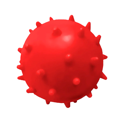 Brinquedo Furacão Pet Bola de Borracha Maciça Mamona Vermelho para Cães P