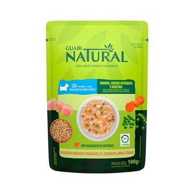 Ração Guabi Natural Sachê para Cães Adultos sabor Frango & Cereais