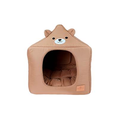 Cama Bonito pra Cachorro Casinha Urso Caqui para Cães e Gatos U