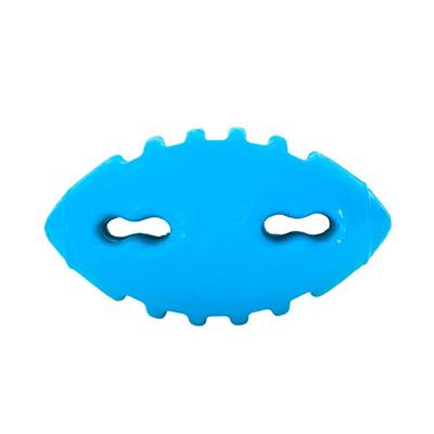 Brinquedo Furacão Pet Bola de Borracha Maciça Futebol Americano Azul para Cães U