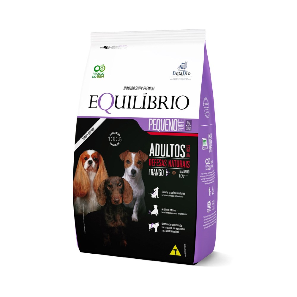 Ração Equilíbrio para Cães Adultos de Porte Pequeno sabor Frango