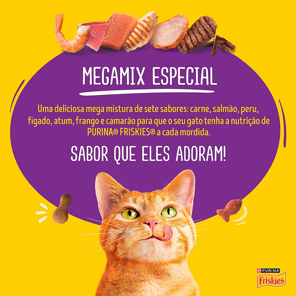 Ração Friskies Megamix para Gatos Adultos