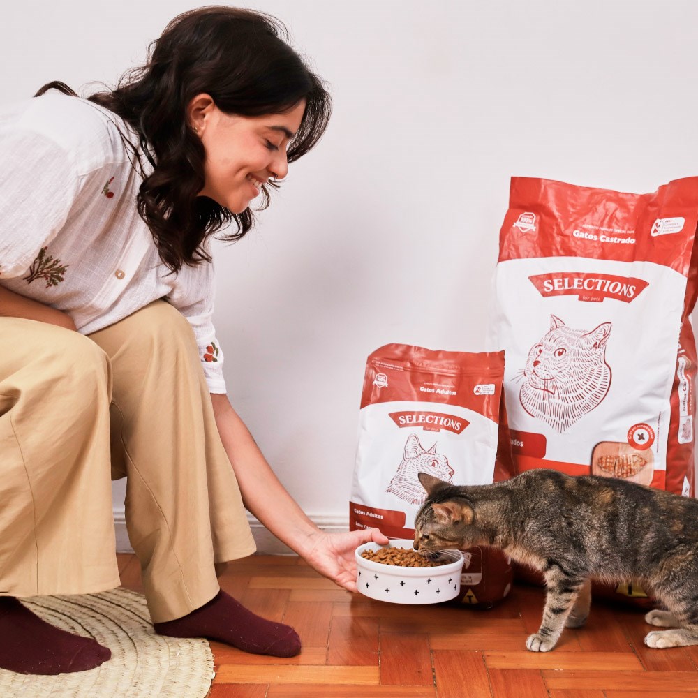 Ração Selections For Pet para Gatos Adultos sabor Carne