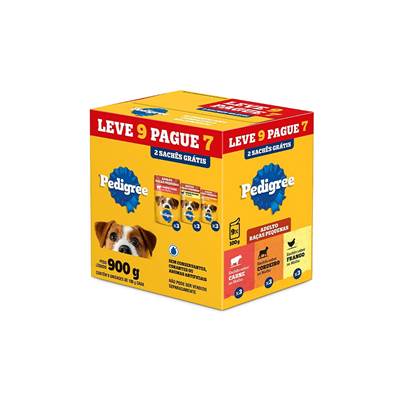 Ração Úmida Pedigree sabor Carne, Cordeiro e Frango para Cães Adultos de Raças Pequenas 100g
