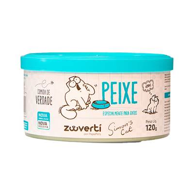 Alimento Natural Zooverti Simon's Cat para Gatos Sabor Peixe 120g