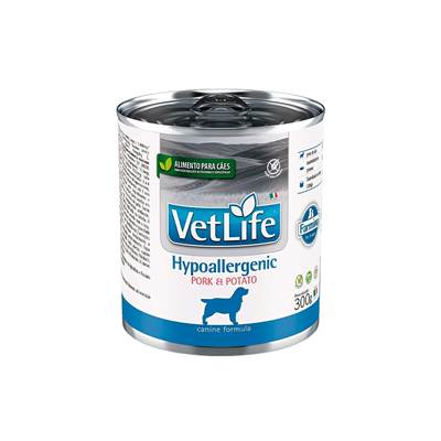 Ração Úmida Farmina Vet Life Hypoallergenic Pork & Potato para Cães Adultos de Todas as Raças 300g