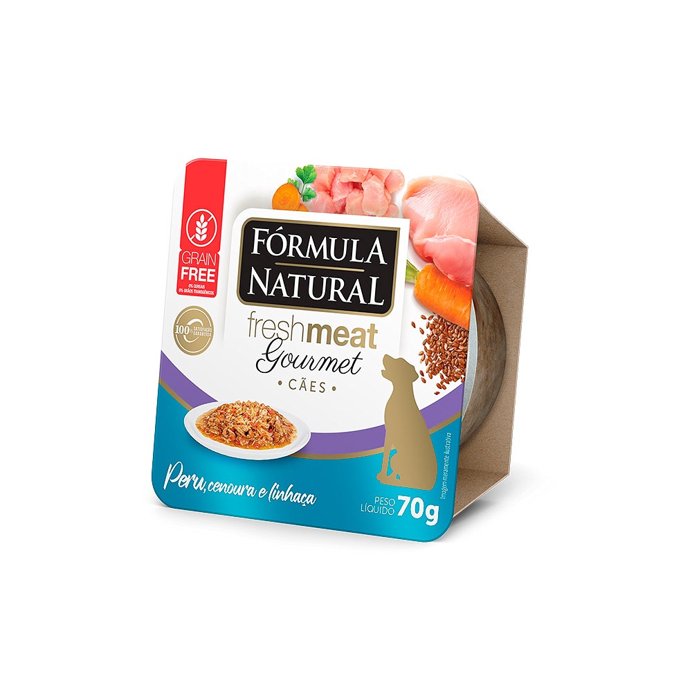 Ração Fórmula Natural Sachê Fresh Meat Gourmet para Cães sabor Peru 