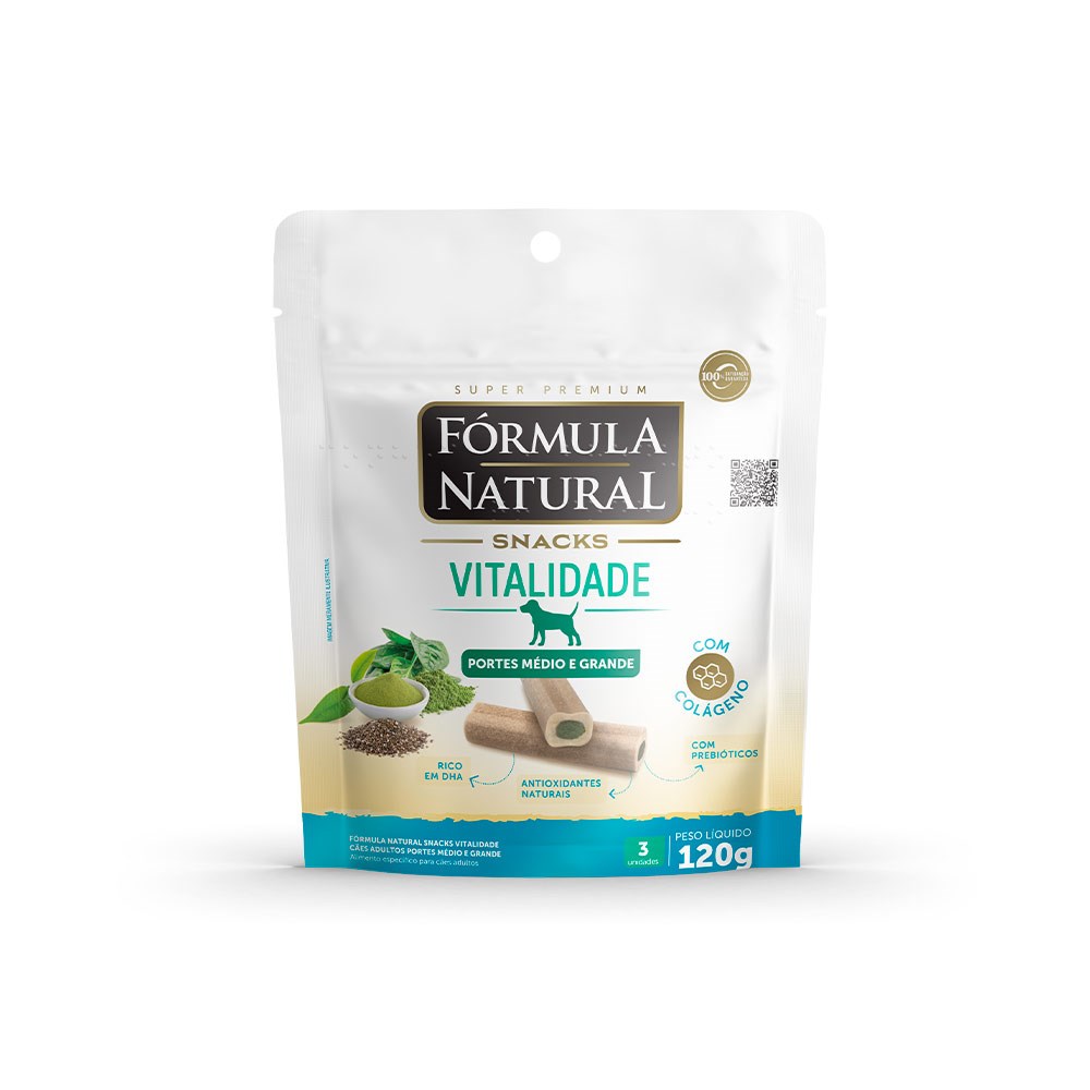 Snack Fórmula Natural Vitalidade Médio para Cães