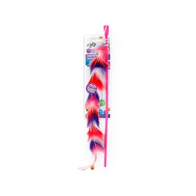 Brinquedo Fluffyball Wand Afp Vermelho, Branco e Azul para Gatos