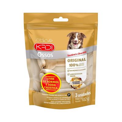 Osso Kadi para Cães sabor Natural Pequeno 3 unidades
