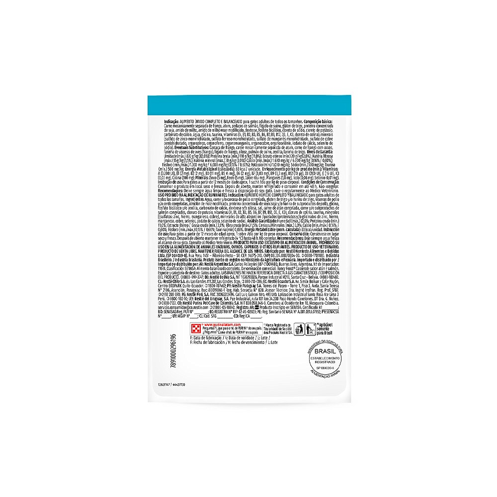 Ração Fancy Feast Sachê para Gatos Adultos sabor Casserole Atum & Salmão 