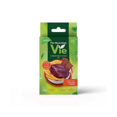 Snack Pet Nutrition Vie Pato com Laranja para Cães 50g