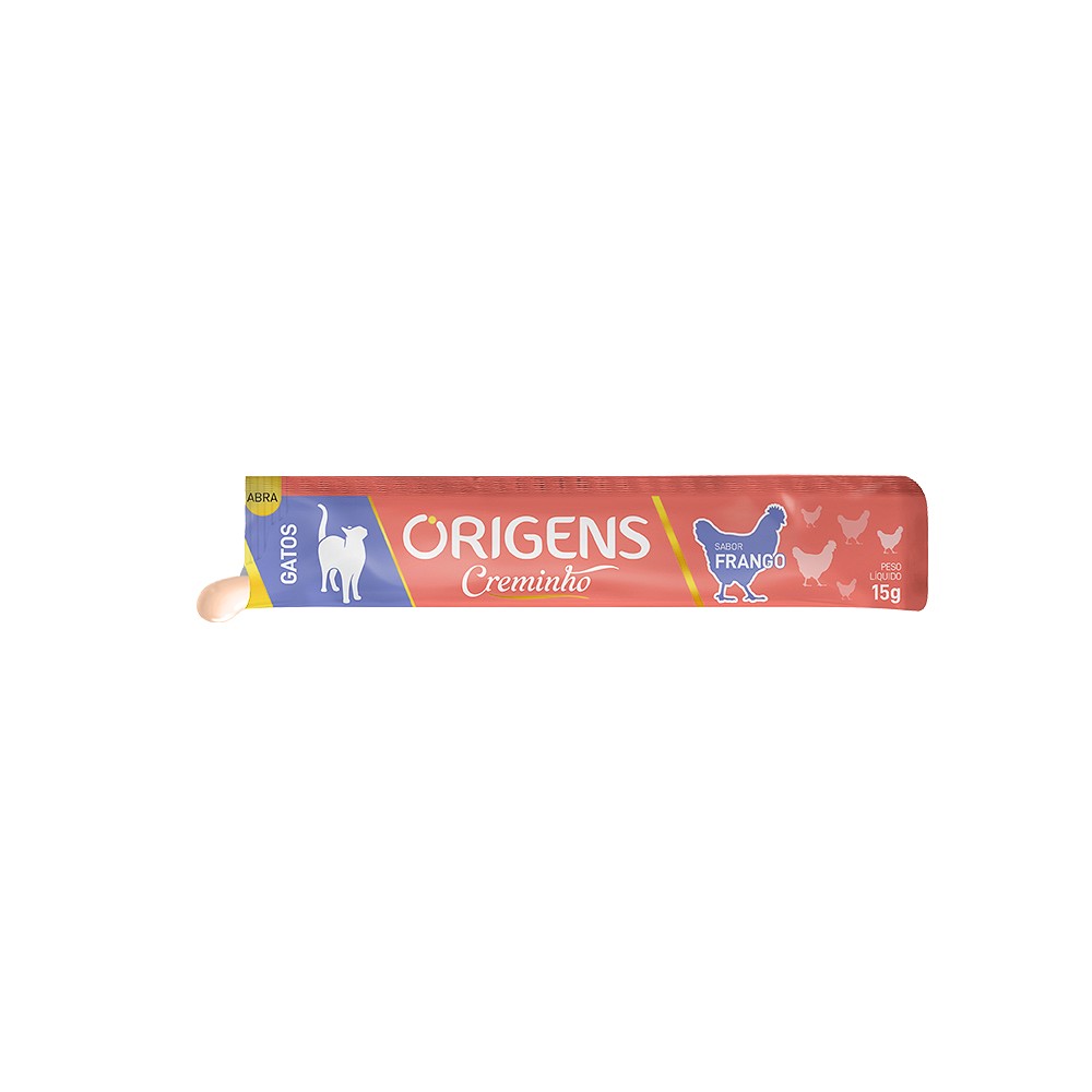 Snack Origens Creminho Sabor Frango para Gatos
