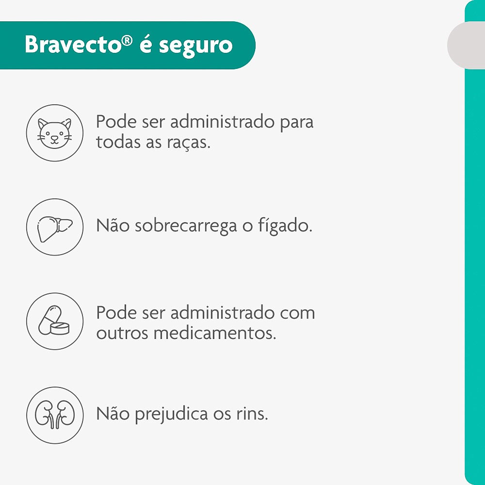 Antipulgas e Carrapatos Bravecto Transdermal para Gatos de 1,2kg a 2,8kg - 112,5mg