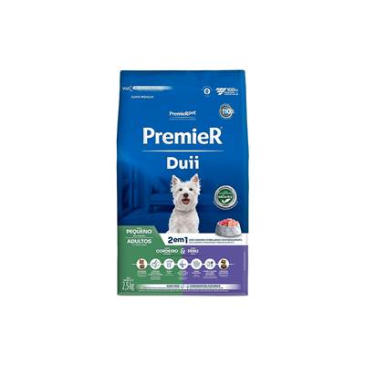 Ração Premier Ambientes Internos Duii para Cães Adultos sabor Cordeiro & Peru 10,1kg