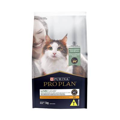 Ração Pro Plan LiveClear para Gatos Adultos 1kg