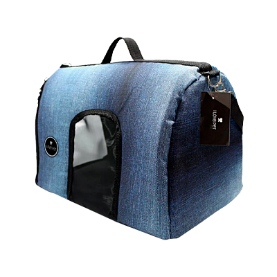 Bolsa de Transporte I Love Pet Jeans para Cães e Gatos M