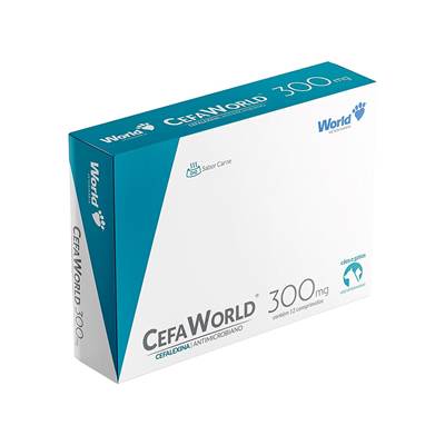 Antibiótico CefaWorld 300mg para Cães e Gatos 300mg