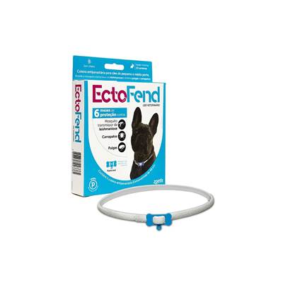 Coleira Antiparasitas EctoFend Zoetis Azul para Cães de Pequeno e Médio Porte