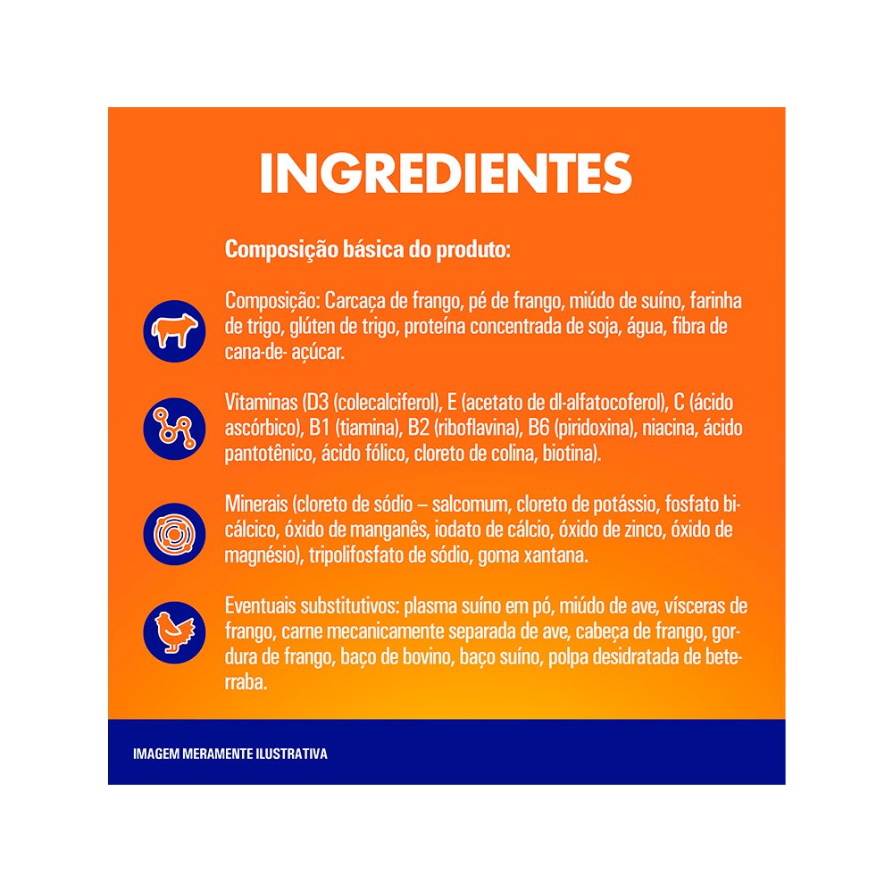 Ração Úmida Champ para Cães Adultos sabor Caseiro Frango