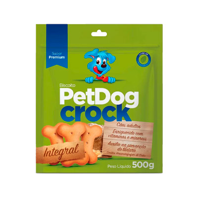 Biscoito Pet Dog Crock Integral para Cães