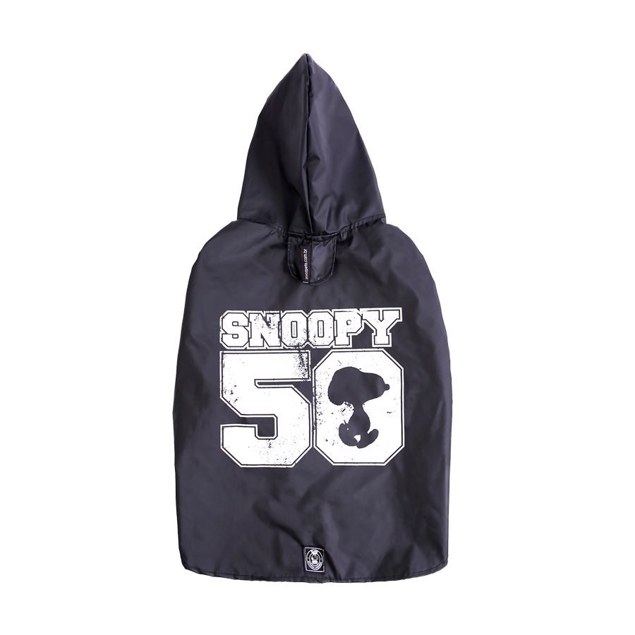 Capa de Chuva Zooz Pets Snoopy Preta para Cães